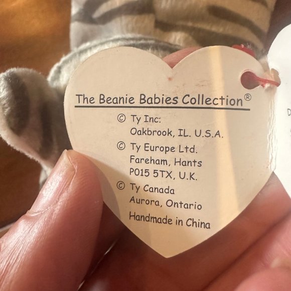 TY Beanie Baby PRANCE the Gray Tabby Cat 8” MWMTs Stuffed Toy - Picture 7 of 7